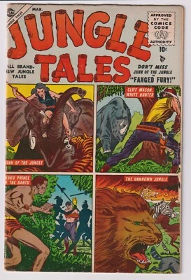 Jungle Tales #4 1955 Very Good (4.0) Atlas Comics Syd Shores Cover - Image 1 of 2