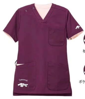 Sanrio Cinnamoroll Medical Nursing Stretch Scrubs Tops with Pediatrics NEW - Image 1 of 4