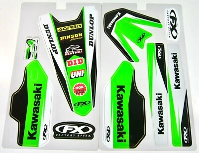 Guardabarros horquillas Effex de fábrica gráficos Kawasaki KXF250 KX KXF 250 2017-2020 Foto 1 de 2