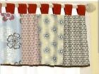 CoCaLo Butterfly Flowers Sundae Window Tab Valance Nursery Baby Brown Blue Red 