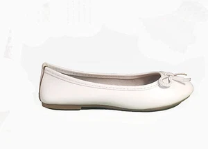 GIOSEPPO ATUSE SCARPE BIMBA/RAGAZZA, BALLERINE IN PELLE BIANCO CON FIOCCO - Imagen 1 de 3