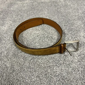 Magnanni Model 1128 Spain Brown Leather Belt Mens 36 - Picture 1 of 9