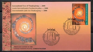 U.N. Vienna 2000 FDC cover Mi 301 Sc 268 New Year of Thanksgiving - Picture 1 of 2