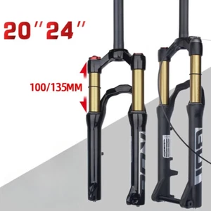 24/20 Inch Mtb Air Suspension Fork Rear Shock Absorber Bicycle Front Forks - Picture 1 of 30