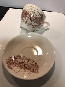 Taza de té y platillo vintage hechos en Japón - Imagen 1 de 2
