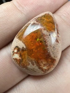 15.13 CT Rare Natural Mexican Fire Opal Cabochon, Matrix stone, Jewelry making. - Picture 1 of 6