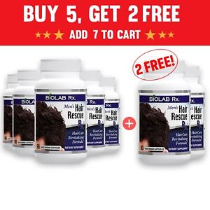 Hair Rescue Rx Men FIGHT HAIR LOSS REGROW HAIR INCREASE THICKNESS-90 Capsules