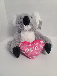 Burton + Burton Koala Bear 9" Plush Stuffed Animal Grey Sitting Soft Plastic Eye - Picture 1 of 4