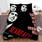 Scarface Say Hello To My Little Friend Illustration Quilt Duvet Cover Set