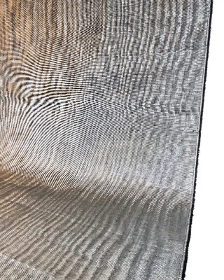 Silver Gray Silk Moire Watermark Patterned Fabric Fabric By 2 Meters. - Image 1 of 4