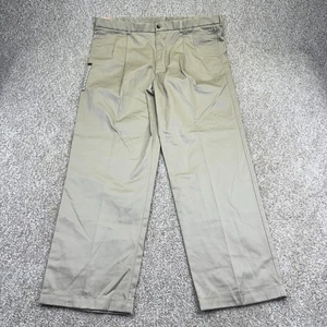NEW Haggar Look Sharp Khaki Pants Mens Size 42x32 (Actual 41x31) Beige Pleated - Picture 1 of 13