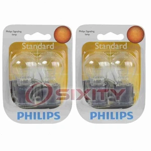 2 pc Philips Front Side Marker Light Bulbs for Dodge Grand Caravan Ram 1500 xj - Picture 1 of 5