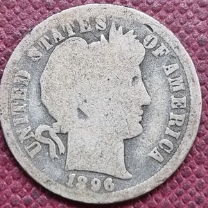 1896 O Barber Dime 10c Circulated  #92993 - Picture 1 of 2