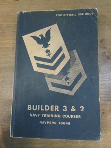 Navy Training Courses Builder 3 & 2 Navpers 10648 1948 - Picture 1 of 6