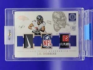 J.K. Dobbins 2020 Panini Encased Diamond Rookie Triple Mem RC 1 Of 1 SSSP ๐ฅ - Picture 1 of 2