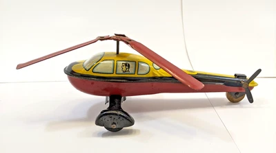 WYANDOTTETOYS Вертолет Прессованная Сталь Литография 1940-е Винтажная Игрушка 10" - Изображение 1 из 4