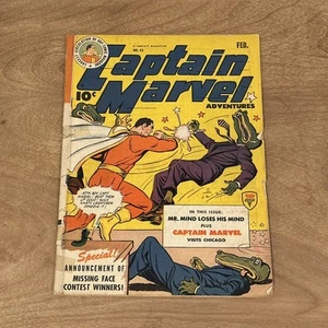 Captain Marvel Adventures #43 - Mr. Mind, Monster Society of Evil - Golden Age - Foto 1 di 16