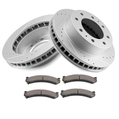 6pcs For 2001-2010 Chevrolet Silverado 2500 HD Front Brake Rotors Metallic Pads Foto 1 de 4