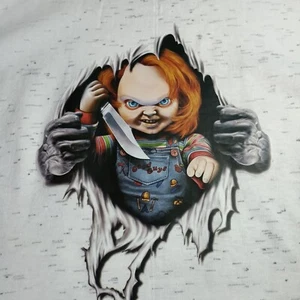 Child's Play Chucky Tank Top Men's L Large Halloween Sleeveless Tee 100% Cotton  - Picture 1 of 6