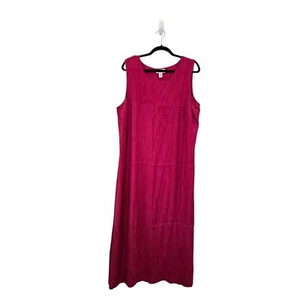 Talbots 22W Acetate Crinkled Sleeveless Maxi Dress Lagenlook - Picture 1 of 8