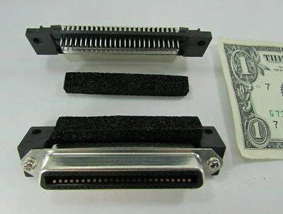 Lot 2 Amphenol Filtered Micro Ribbon Connectors, 50-Position Female Receptacles - Image 1 of 4