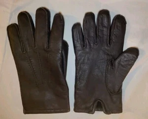 GRANDOE Men's Leather Dark Brown Soft Knit Lined Gloves XL VTG NWOT - Picture 1 of 4