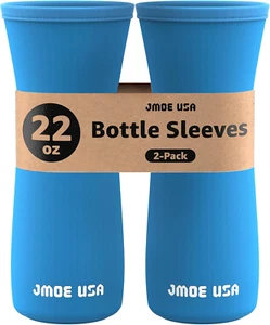 Jmoe USA 22Oz Neoprene Sleeve for Cirkul Bottles - 2-Pack (Blue) - Picture 1 of 7