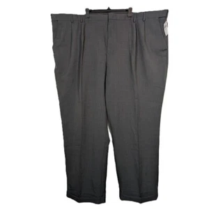Van Heusen Dress Pants Mens Sz 58x32 Flex Waist Non-Iron Gray Washable NEW NWT - Picture 1 of 11