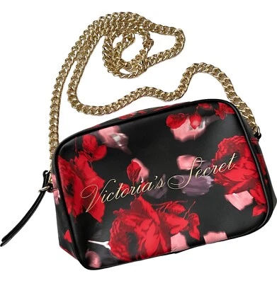 Cartera Bandolera Victorias Secret Cadena Dorada Rosa Roja  Foto 1 de 3