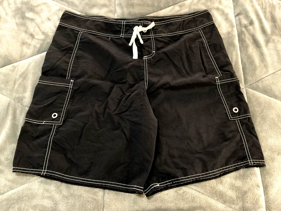 Bañador Tommy Bahama negro cargo bolsillo cordón para hombre talla XL Foto 1 de 4