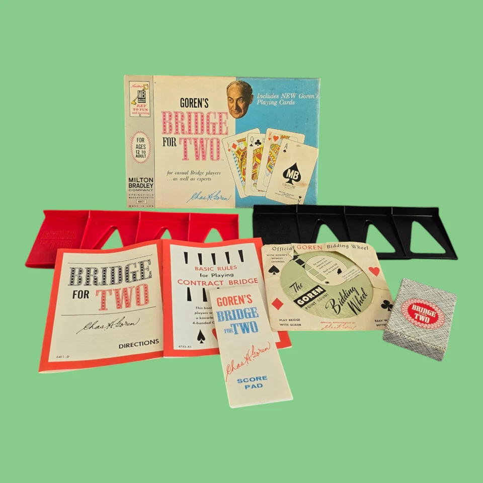 COMPLETE! 1964 Goren's Bridge For Two Vintage Card Game Milton Bradley  #4401 - Image 1 of 4