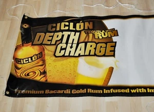 Bacardi Ciclon Tequila Ron Ee.uu. Vinilo Banderas de Banda Cartel - Imagen 1 de 5
