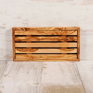 Taglia pane baguette in legno di ulivo artigianale made in italy cm 19x36x3 - Picture 1 of 3