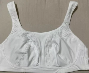 M&S GOOD MOVE HIGH IMPACT SPORT-BH ohne Bügel in WEISS Größe 34B - Bild 1 von 10