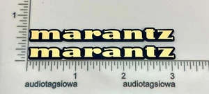 Marantz Custom Made Gold Incised Speaker Badge Logo Emblems Pair - Picture 1 of 5