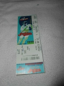 1999 CLEVELAND INDIANS AMERICAN LEAGUE DIVISION SERIES TICKET - Picture 1 of 3