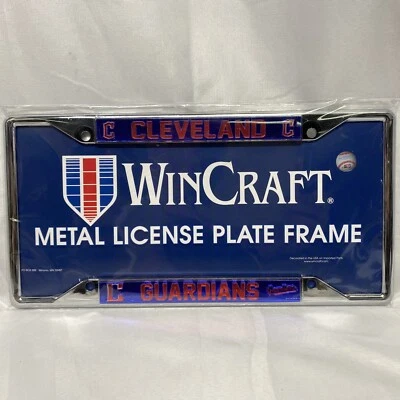 Cleveland Guardians Metal Chrome License Plate Frame MLB 6x12 - Image 1 of 2