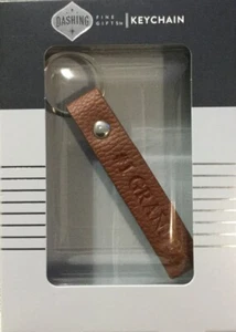 Portachiavi Dashing Fine Gifts #1 Nonno Nonno Pelle Marrone Anello Regalo Nuovo con scatola - Foto 1 di 2