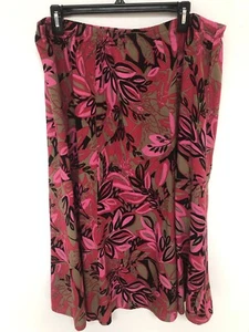 Women's Plus Briggs New York Floral Tropical Print Lightweight Maxi Skirt Size2x - Picture 1 of 7