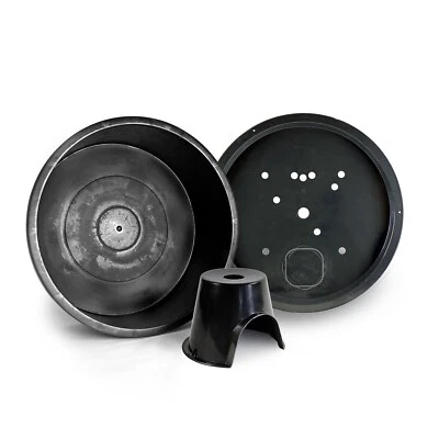 150 Liter Springbrunnenbecken Set 88cm GFK Abdeckung Schwerlaststütze 2 Tonnen - Bild 1 von 4