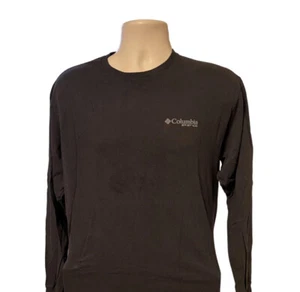 Columbia Mens Long Sleeve T-shirt Black L - Picture 1 of 4