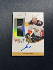 2020-21 UD Ultimate Collection Jani Hakanpaa Autographed Debut Threads #/99
