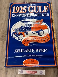 Rare Ertl 1925 Gulf Kenworth Wrecker Collectible Advertising Banner 37" Inv-1728 - Picture 1 of 9