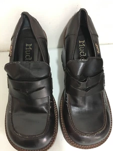 MUDD 90's Brown  Women's Sz 7.5 Chunky loafers Shoes Goth Y2K Grunge - Picture 1 of 11