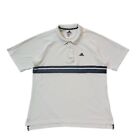 Adidas 90s Vintage White Short Sleeve Polo Top Shirt Men's Size Medium