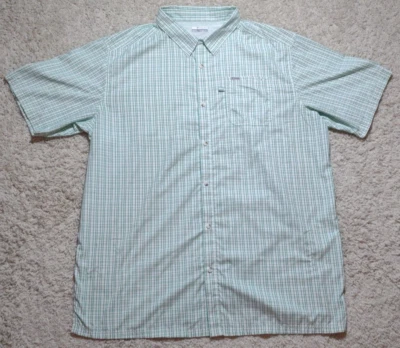 Columbia PFG Men's 3XT Shirt Button Up Omni-Shade Vented Green Plaid Fishing - Image 1 of 4