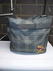 Winnie the Pooh Disney Baby Diaper Bag Plaid Water Repellent Gray - Picture 1 of 4