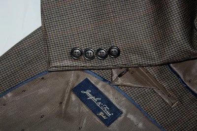 JOSEPH & FEISS GOLD Men's 52R Wool Check Blazer Sport Coat Multicolor 2B 1-Vent - Image 1 of 4