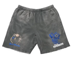 Authentic NTWK Post Malone + Dallas Cowboys Shorts Vintage Black Size L - Picture 1 of 5