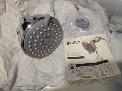 Cabezal de ducha cromado multifunción Evolve 1,5 GPM + arranque de ducha TSV - ¡NUEVO! Foto 1 de 4